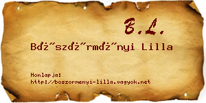 Böszörményi Lilla névjegykártya