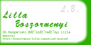 lilla boszormenyi business card